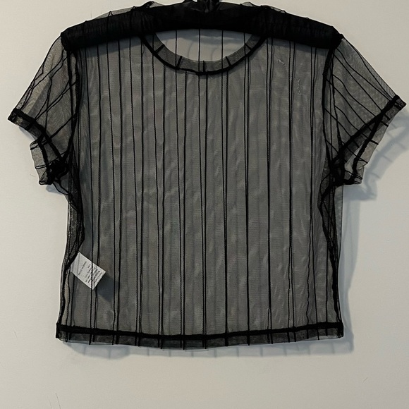 Sheer black crop top. - Picture 2 of 5